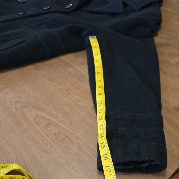 ST. John's Bay Women's Black Double-Breasted Coat Size X-Large Wool, Cashmere. - Picture 11 of 14
